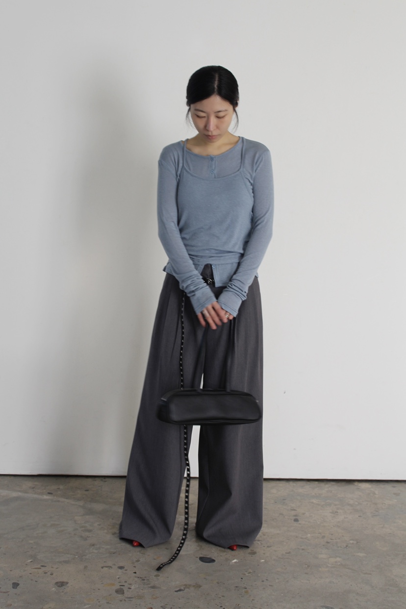 OVER NEAR韓國直郵實拍女裝新品職業人氣休閑褲不含腰帶OVER NEAR休閑褲