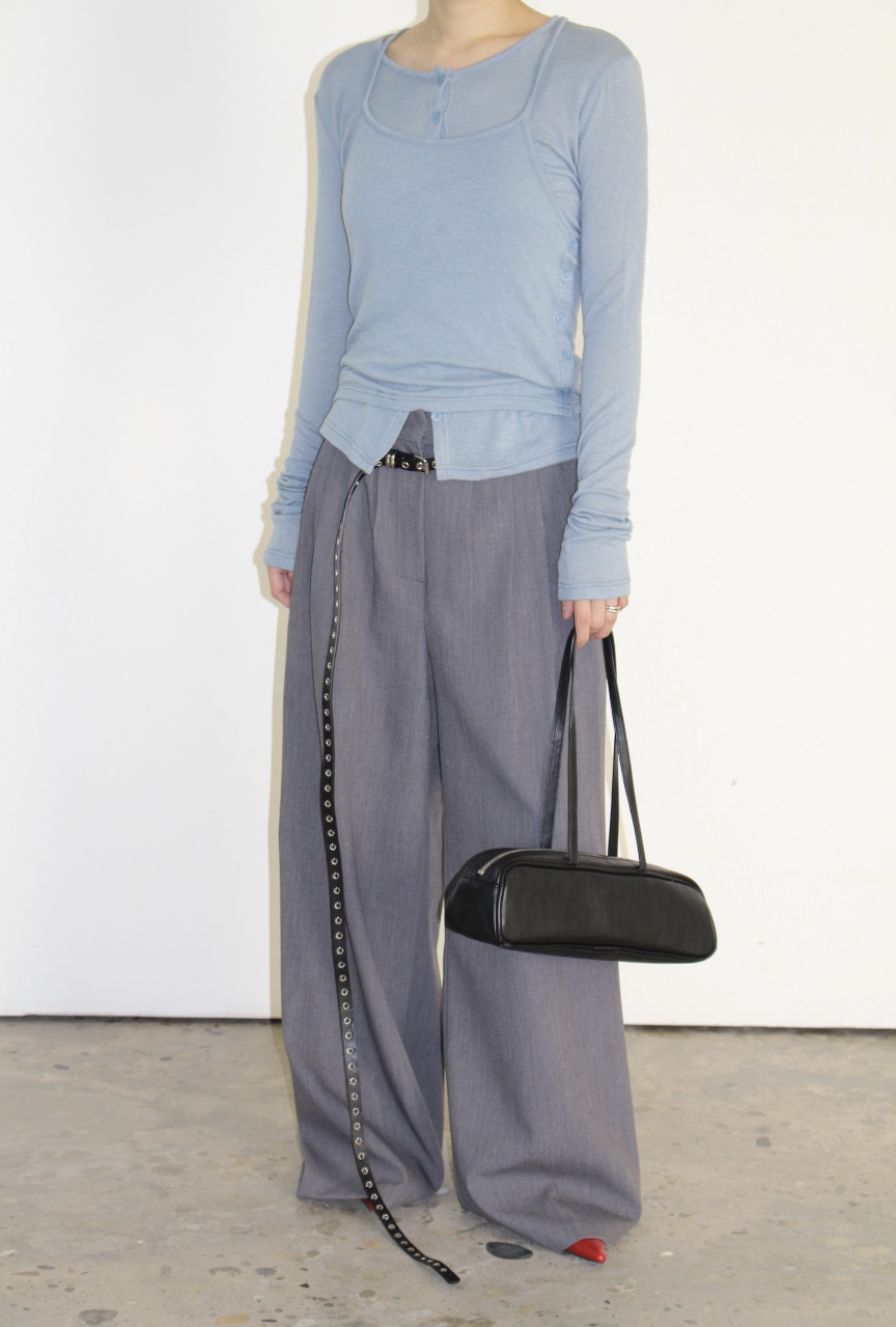 OVER NEAR韓國直郵實拍女裝新品職業人氣休閑褲不含腰帶OVER NEAR休閑褲