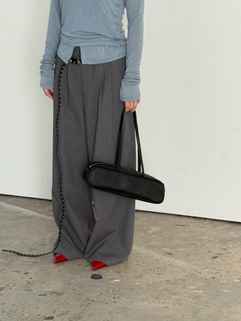 OVER NEAR韓國直郵實拍女裝新品職業人氣休閑褲不含腰帶OVER NEAR休閑褲