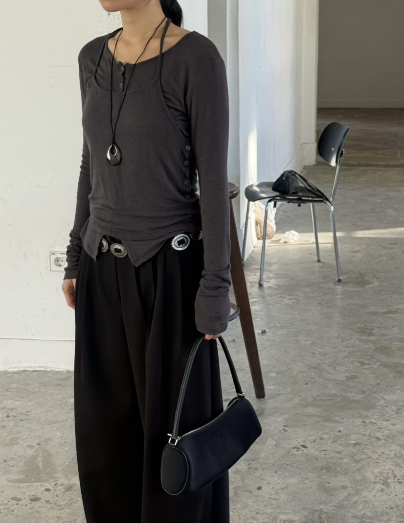 OVER NEAR韓國直郵實拍女裝新品職業人氣休閑褲不含腰帶OVER NEAR休閑褲