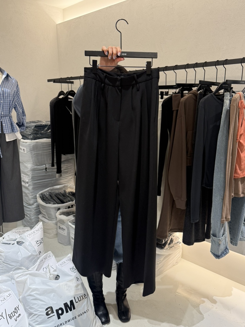 OVER NEAR韓國直郵實拍女裝新品職業人氣休閑褲不含腰帶OVER NEAR休閑褲圖色2