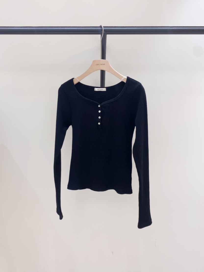 LOVE ROSIE韓國直郵女裝新品職業26春夏時尚長袖T恤紐扣LOVE ROSIE長袖T恤圖色5