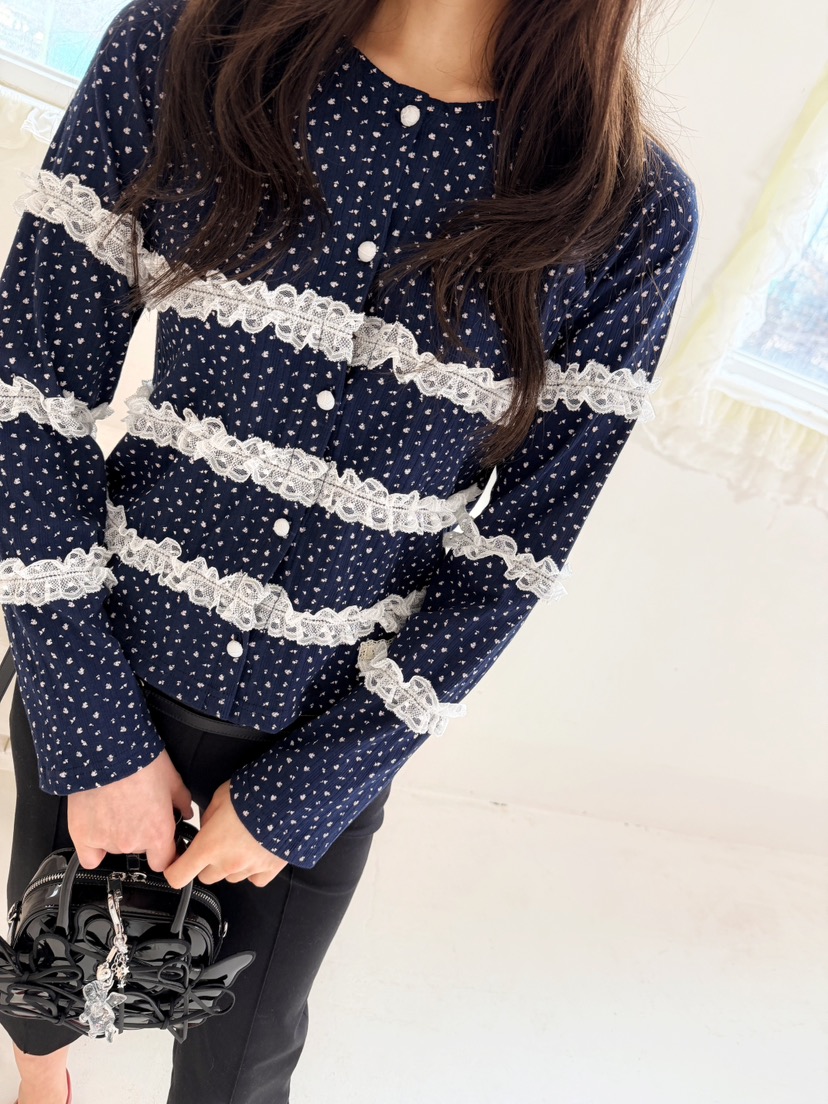 BOUTIQUE-L韓國代購女裝新款休閑推薦人氣職業襯衫蕾絲衫BOUTIQUE-L襯衫/蕾絲衫