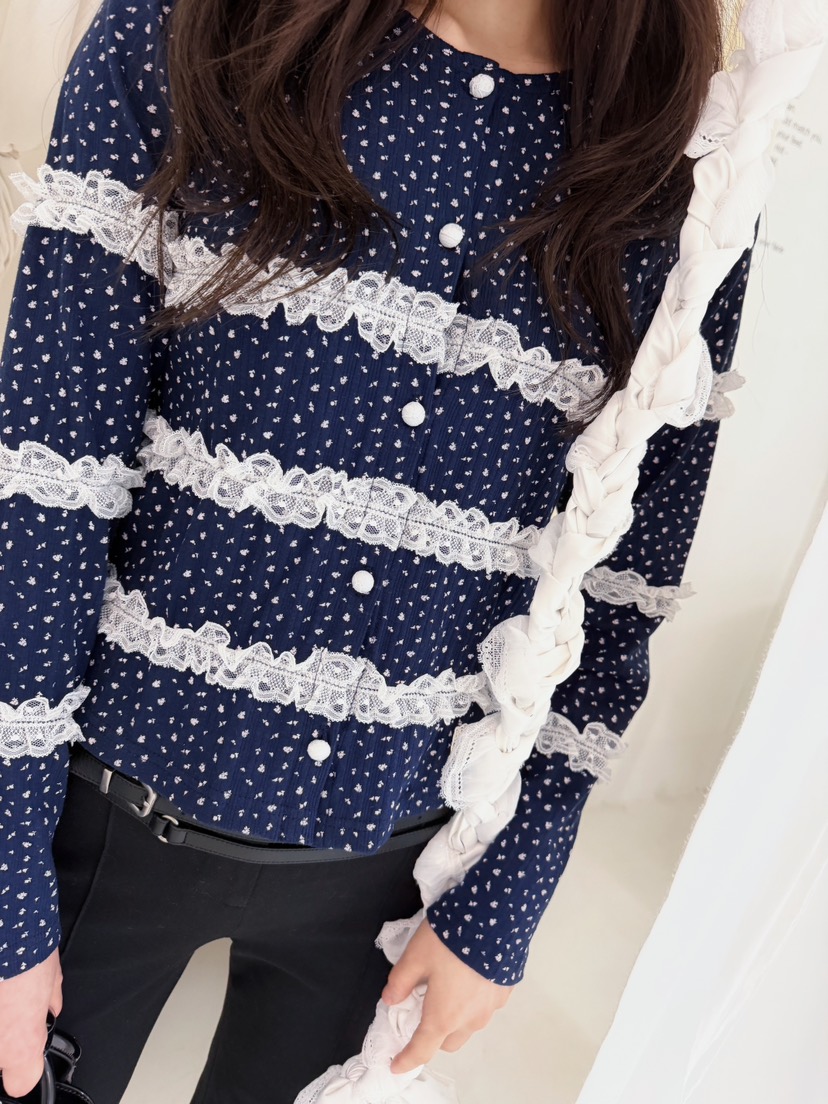 BOUTIQUE-L韓國代購女裝新款休閑推薦人氣職業襯衫蕾絲衫BOUTIQUE-L襯衫/蕾絲衫