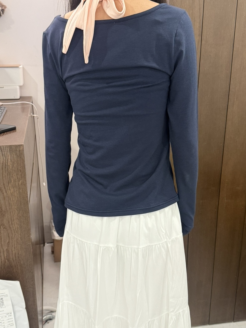 LEGACY韓國東大門代購女士新款26春夏職業休閑長袖T恤羅紋LEGACY長袖T恤