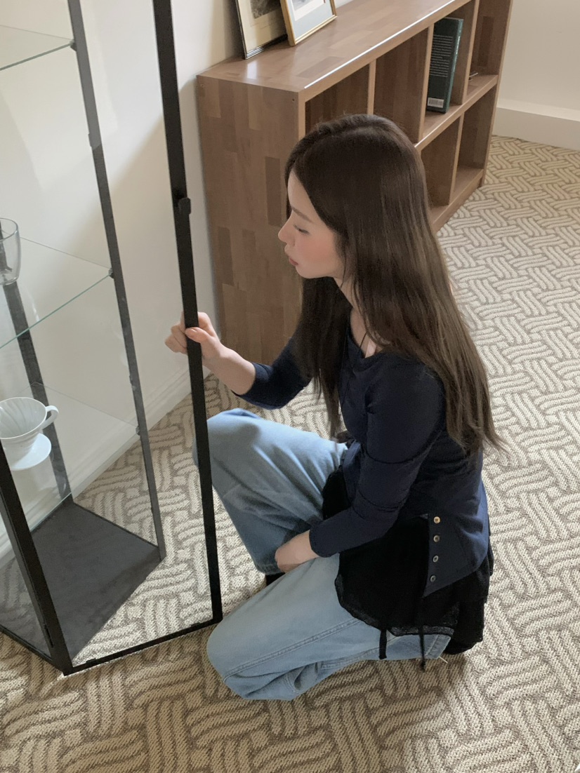 LEGACY韓國東大門代購女士新款26春夏職業休閑長袖T恤羅紋LEGACY長袖T恤