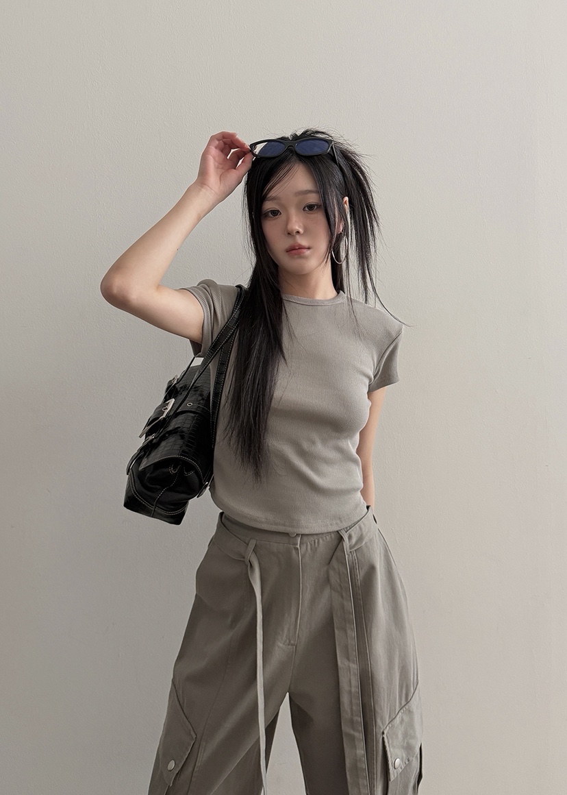 AMOOD韓國直郵女士新款熱賣職業人氣時尚休閑26春夏推薦T恤AMOODT恤