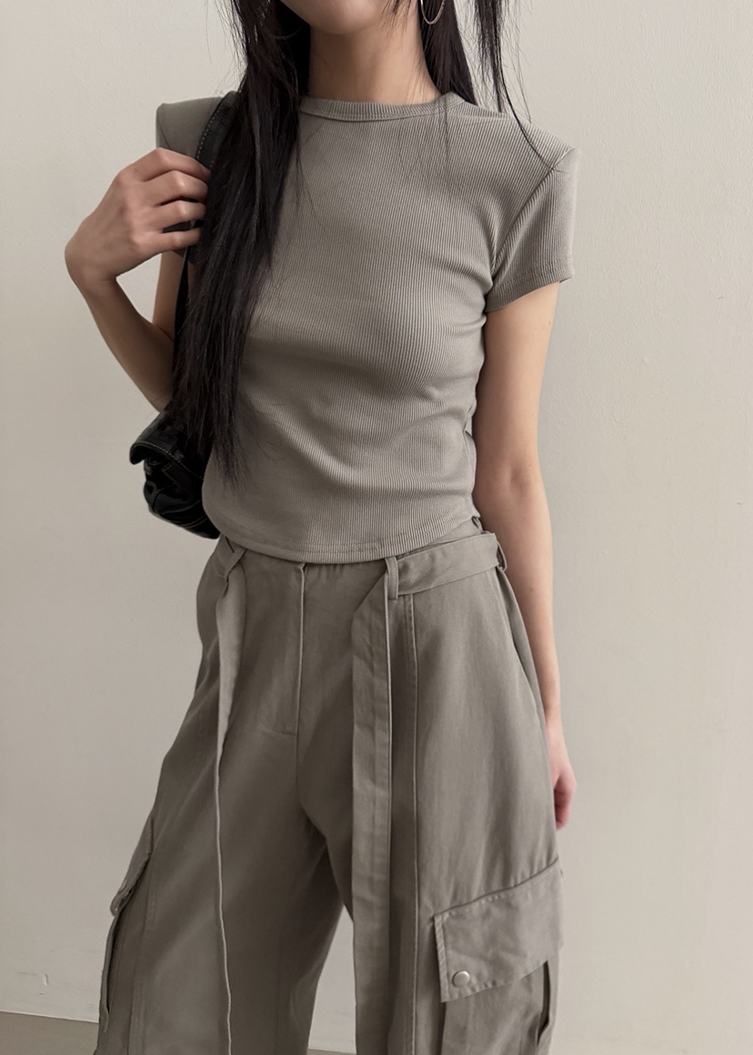 AMOOD韓國直郵女士新款熱賣職業人氣時尚休閑26春夏推薦T恤AMOODT恤