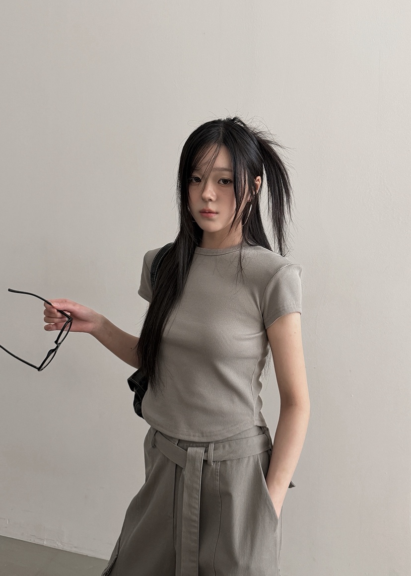 AMOOD韓國直郵女士新款熱賣職業人氣時尚休閑26春夏推薦T恤AMOODT恤