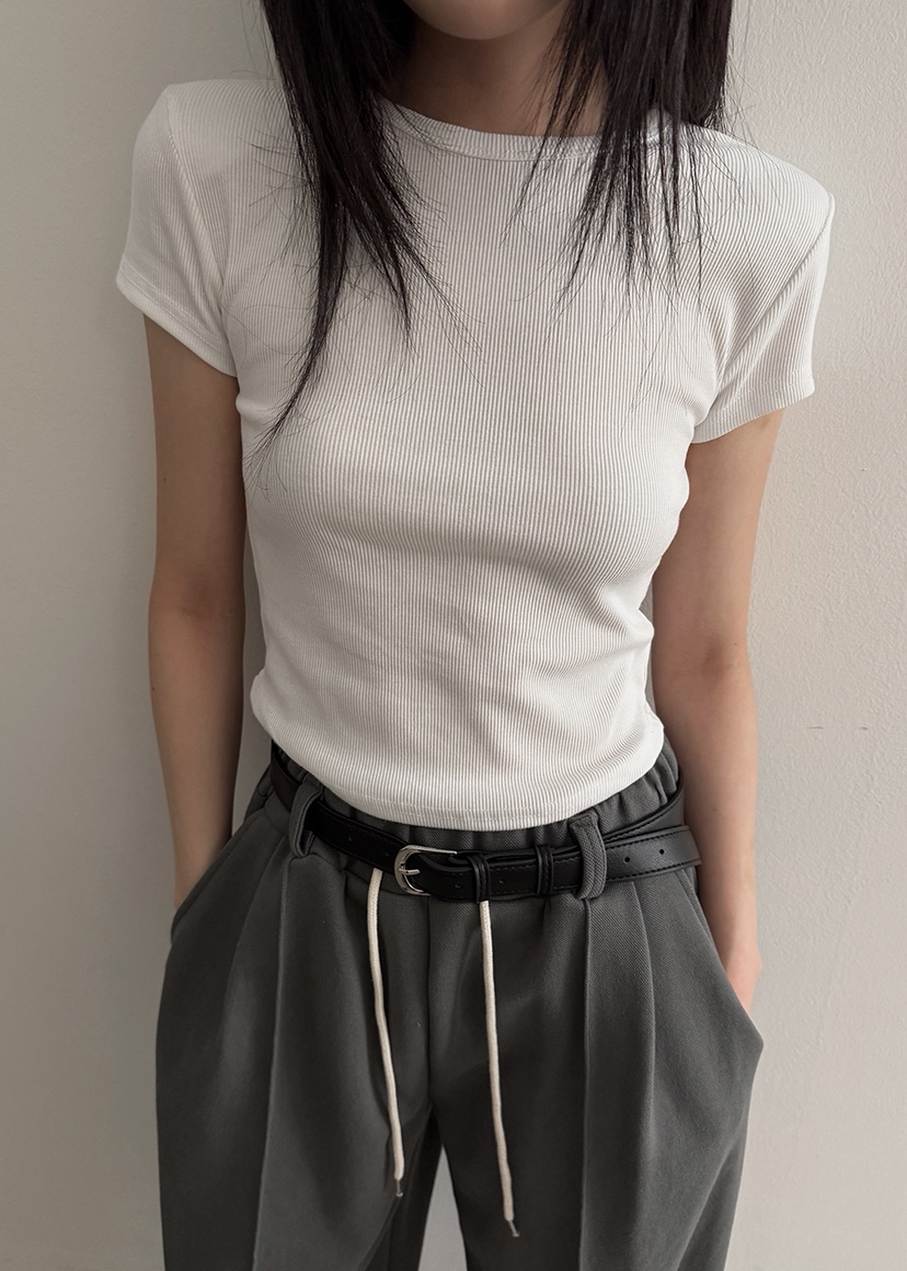 AMOOD韓國直郵女士新款熱賣職業人氣時尚休閑26春夏推薦T恤AMOODT恤