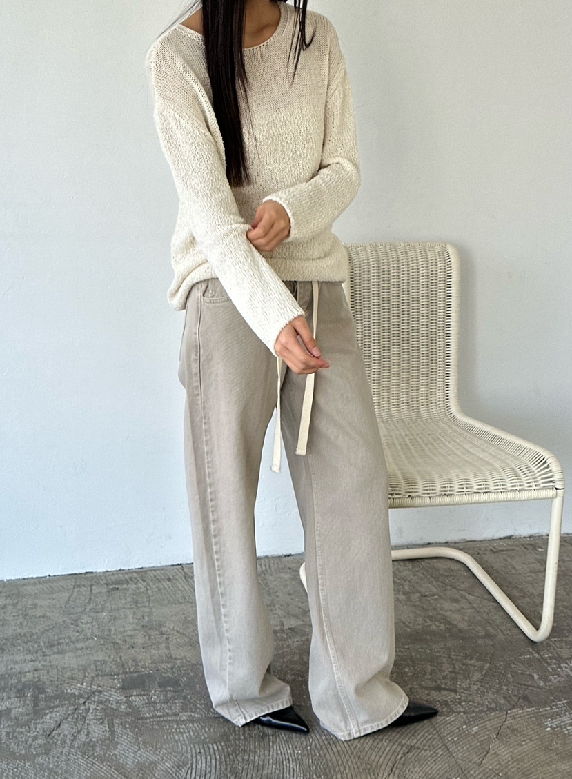 LE VASE韓國直郵女裝新品推薦休閑職業人氣26春夏牛仔褲LE VASE牛仔褲