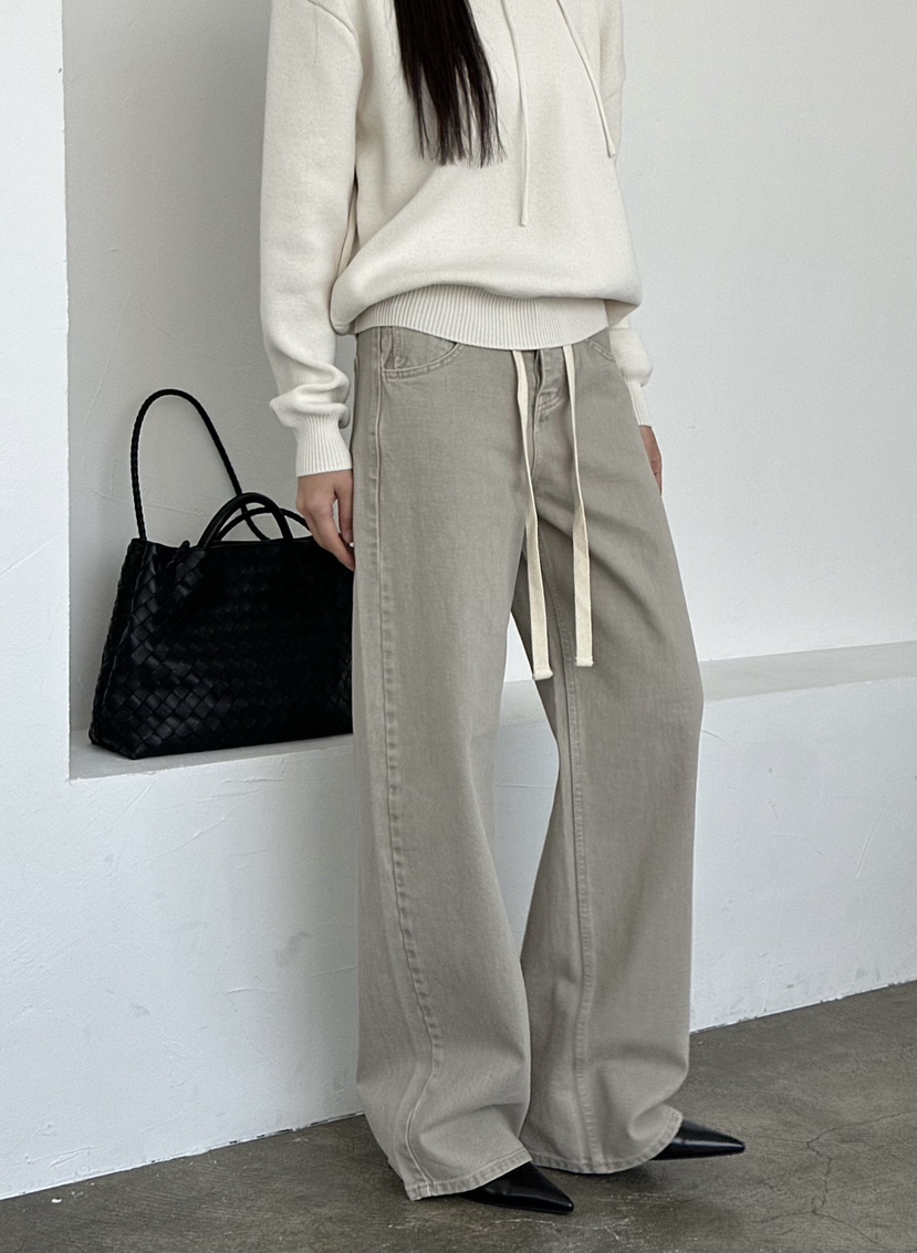 LE VASE韓國直郵女裝新品推薦休閑職業人氣26春夏牛仔褲LE VASE牛仔褲圖色1