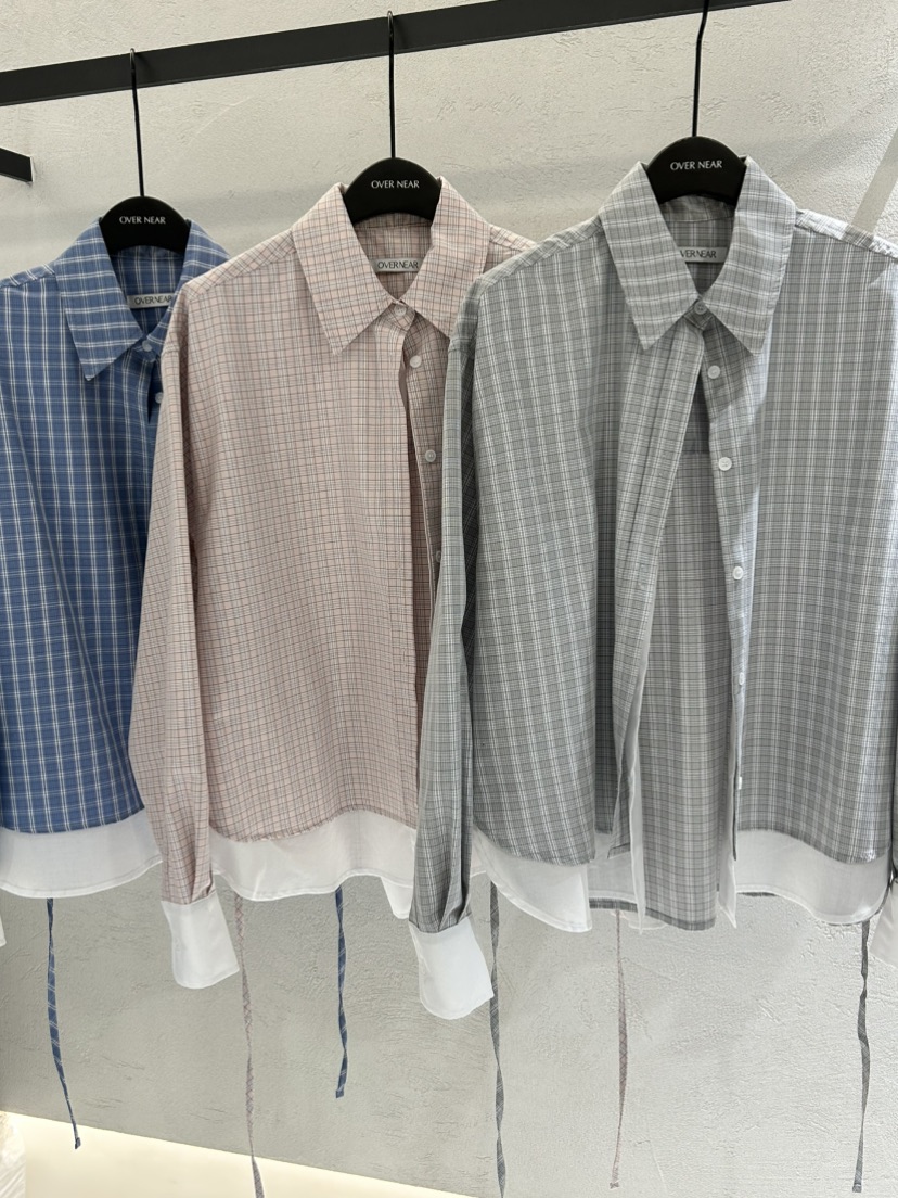 OVER NEAR韓國直郵女士新品推薦26春夏休閑熱賣襯衫蕾絲衫OVER NEAR襯衫/蕾絲衫