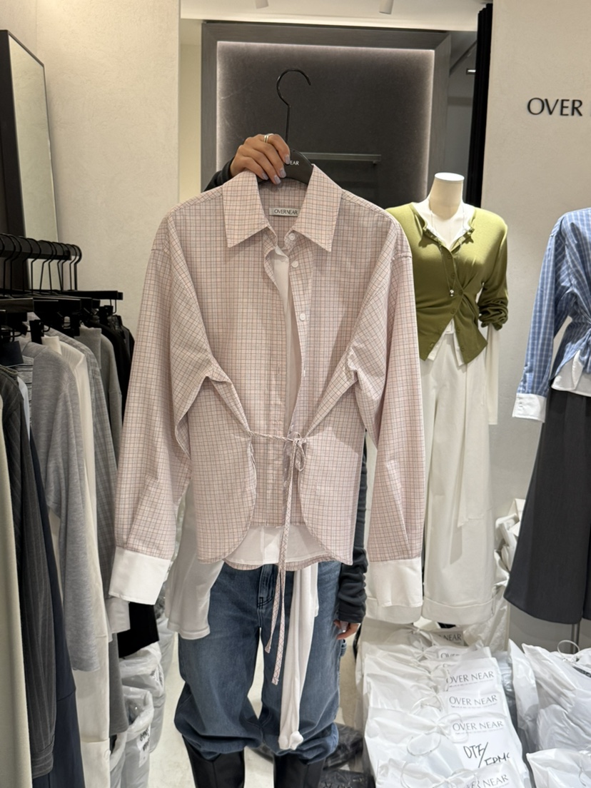 OVER NEAR韓國直郵女士新品推薦26春夏休閑熱賣襯衫蕾絲衫OVER NEAR襯衫/蕾絲衫圖色2