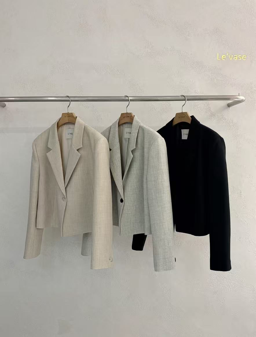 LE VASE韓國代購女裝新品推薦熱賣時尚人氣職業休閑夾克LE VASE夾克