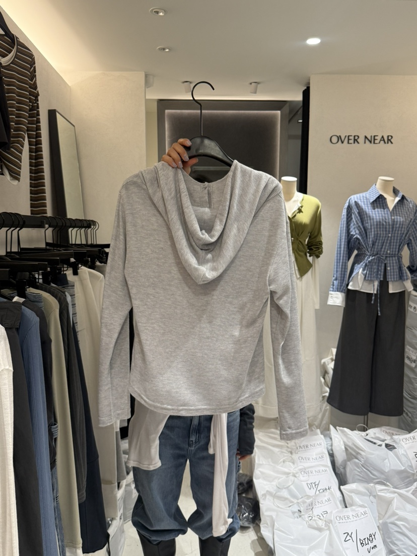 OVER NEAR韓國代購女士新品人氣時尚職業休閑26春夏長袖T恤OVER NEAR長袖T恤