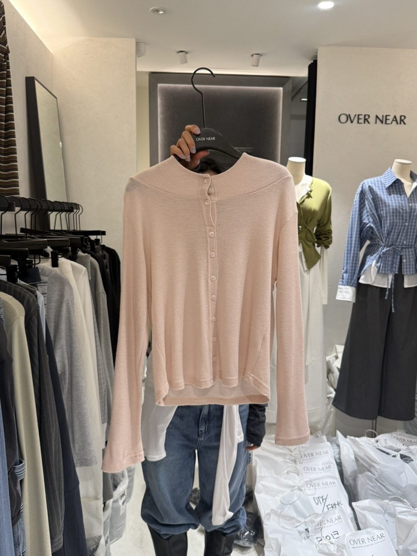 OVER NEAR韓國代購女士新品人氣時尚職業休閑26春夏長袖T恤OVER NEAR長袖T恤圖色1