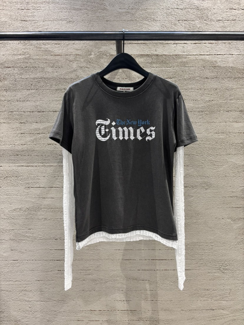 SUGAR CASE韓國代購女裝新品職業休閑26春夏人氣長袖T恤SUGAR CASE長袖T恤圖色2