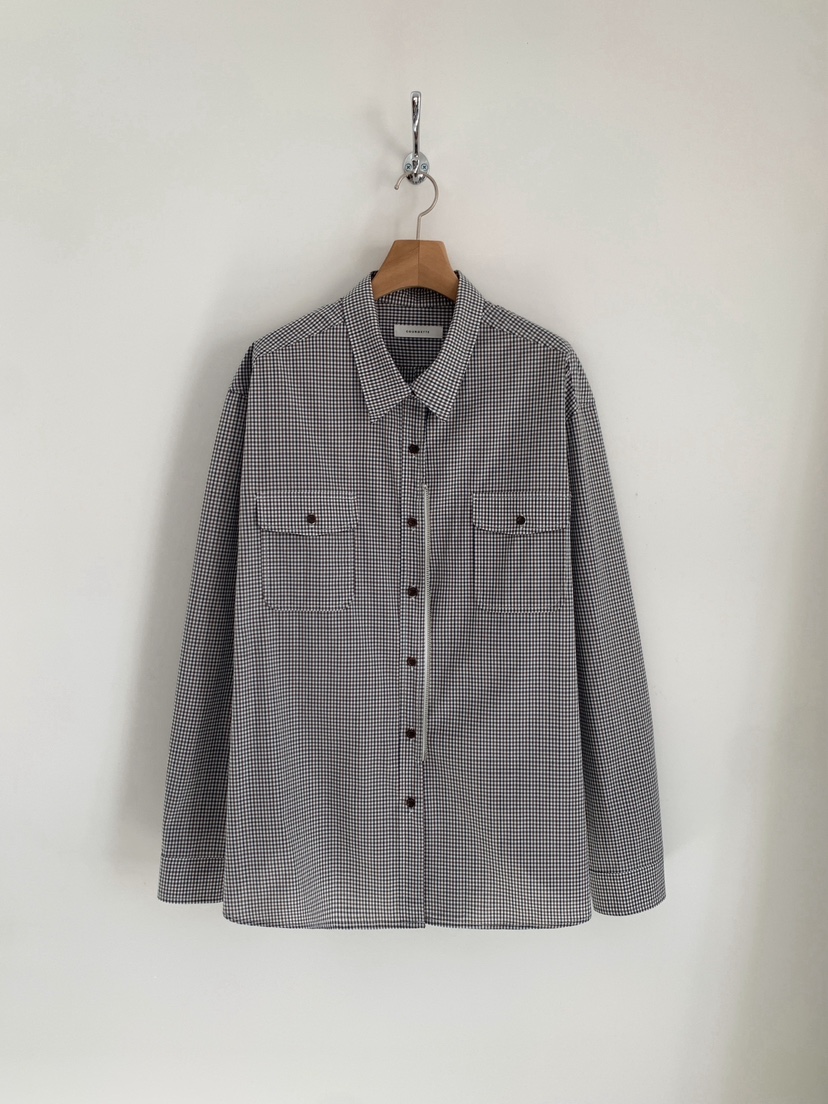 COURGETTE韓國直郵女士新款時尚26春夏職業襯衫蕾絲衫格子COURGETTE襯衫/蕾絲衫圖色1