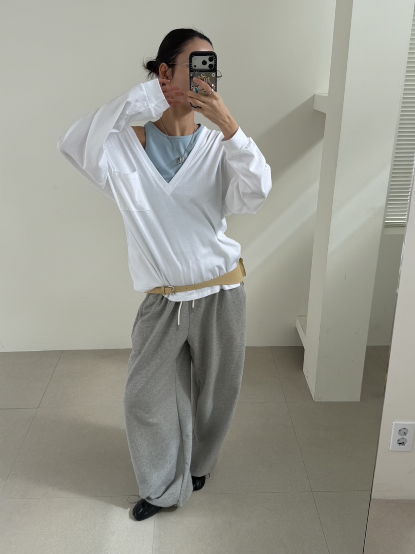 KARE/WEREPIECE韓國東大門直郵女裝新品26春夏長袖T恤口袋KARE/WEREPIECE長袖T恤