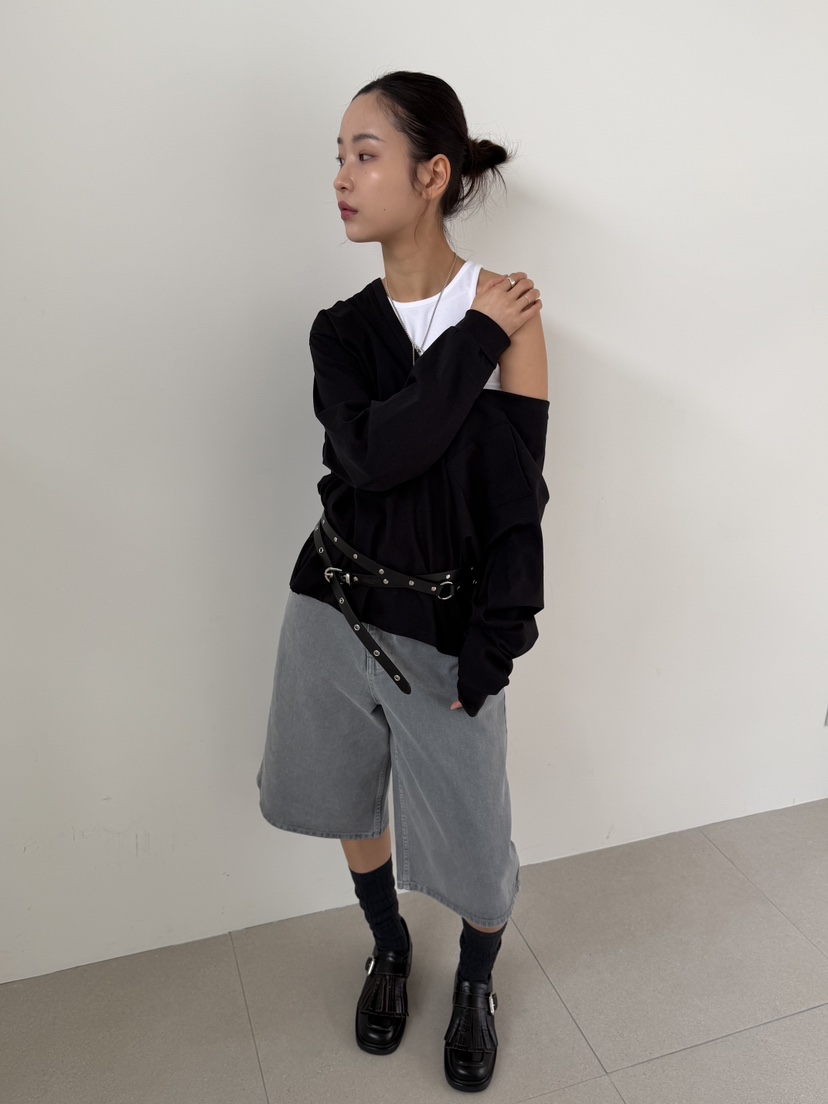 KARE/WEREPIECE韓國東大門直郵女裝新品26春夏長袖T恤口袋KARE/WEREPIECE長袖T恤