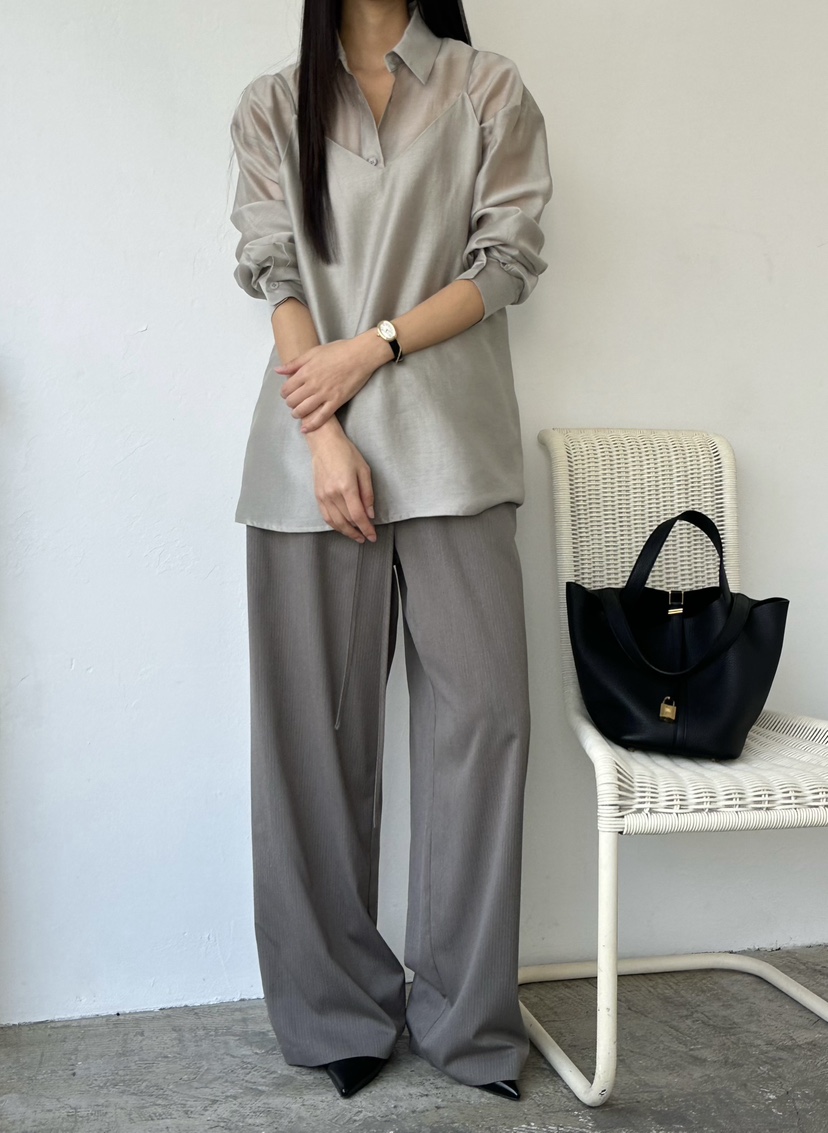 LE VASE韓國直郵女士新品人氣26春夏襯衫蕾絲衫不含內搭LE VASE襯衫/蕾絲衫