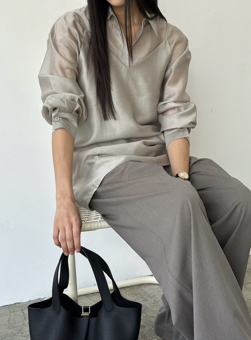 LE VASE韓國直郵女士新品人氣26春夏襯衫蕾絲衫不含內搭LE VASE襯衫/蕾絲衫