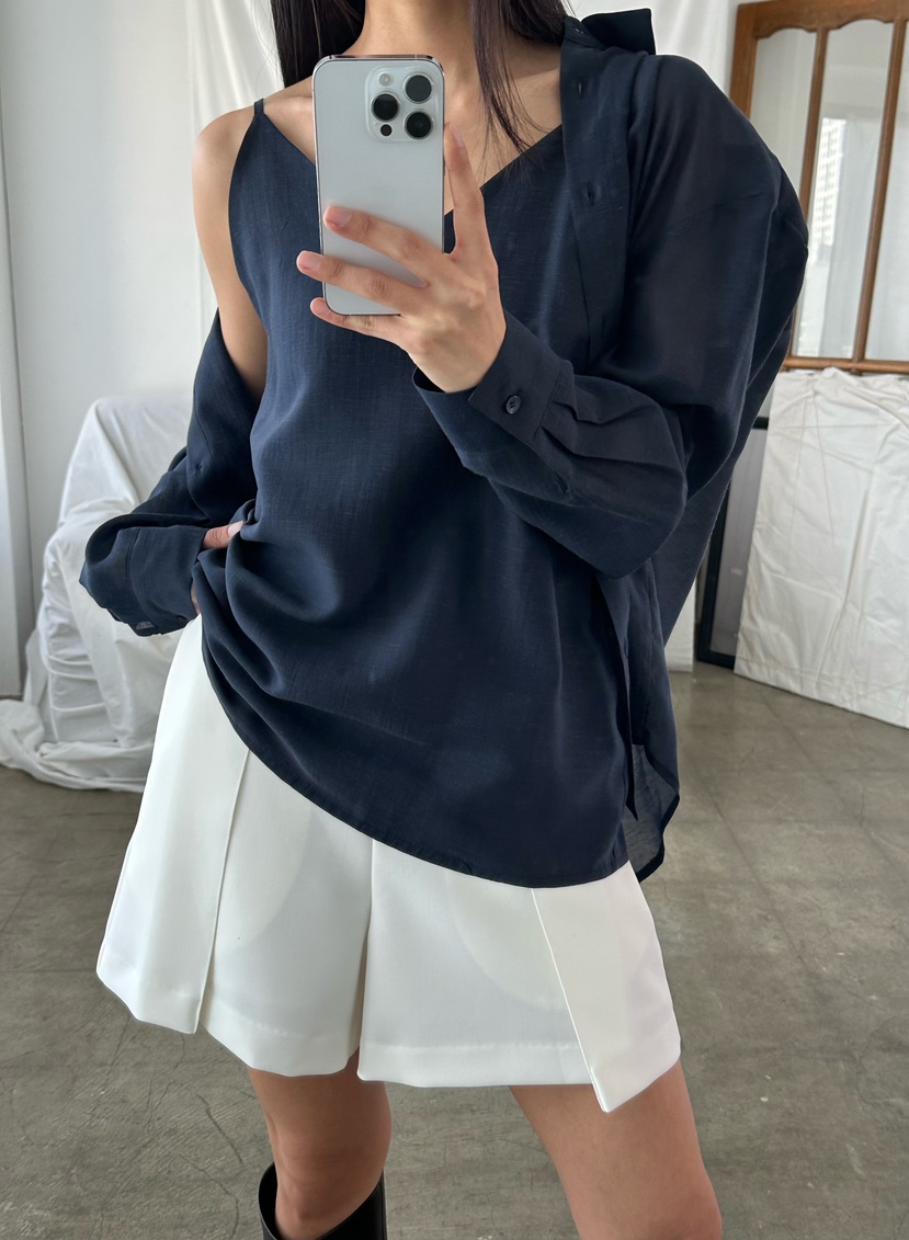 LE VASE韓國直郵女士新品人氣26春夏襯衫蕾絲衫不含內搭LE VASE襯衫/蕾絲衫