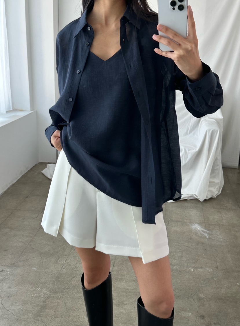 LE VASE韓國直郵女士新品人氣26春夏襯衫蕾絲衫不含內搭LE VASE襯衫/蕾絲衫圖色1