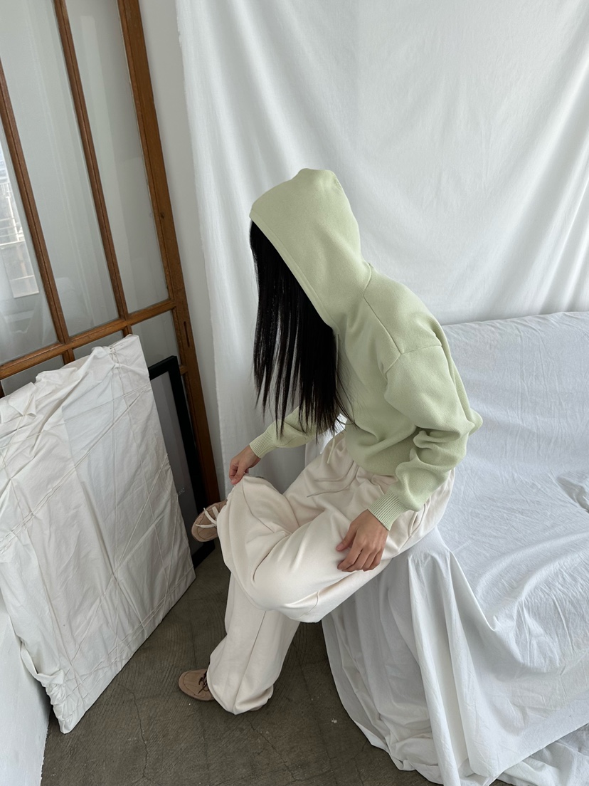 LE VASE韓國直郵女士新款推薦真品26春夏職業針織衫兜帽LE VASE針織衫