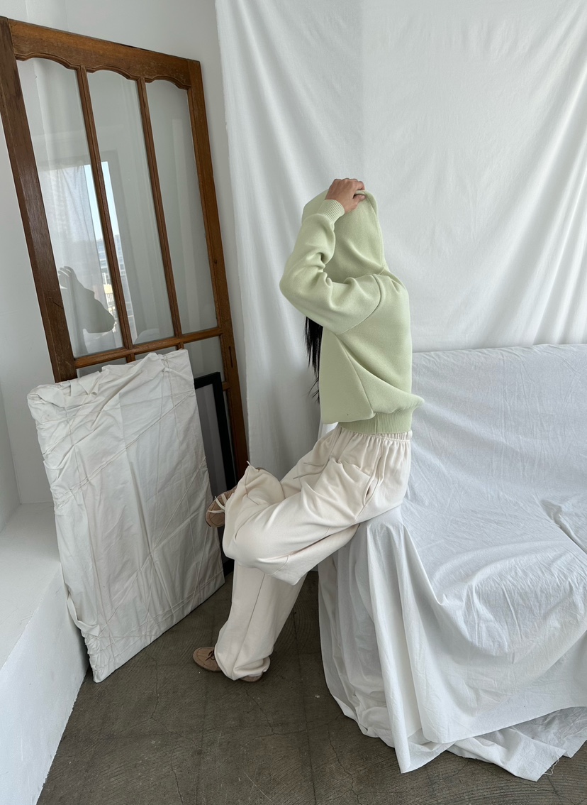 LE VASE韓國直郵女士新款推薦真品26春夏職業針織衫兜帽LE VASE針織衫