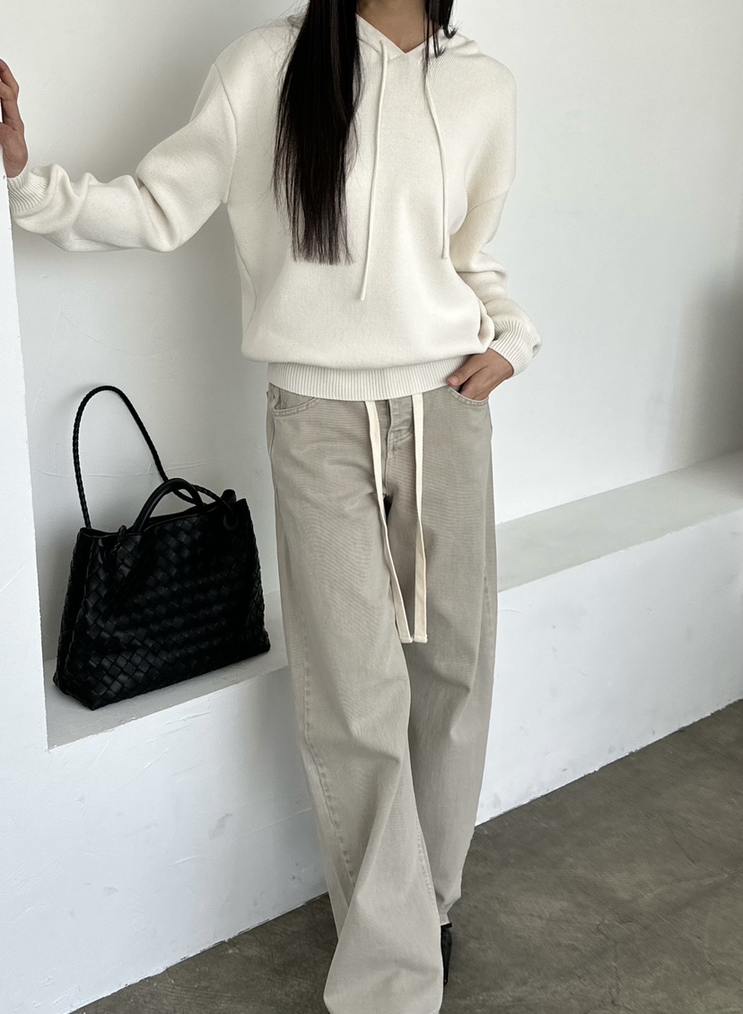 LE VASE韓國直郵女士新款推薦真品26春夏職業針織衫兜帽LE VASE針織衫