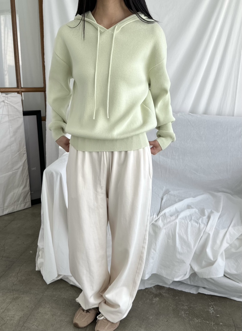 LE VASE韓國直郵女士新款推薦真品26春夏職業針織衫兜帽LE VASE針織衫圖色1