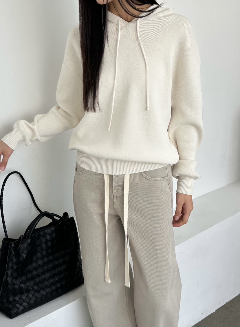 LE VASE韓國直郵女士新款推薦真品26春夏職業針織衫兜帽LE VASE針織衫圖色3