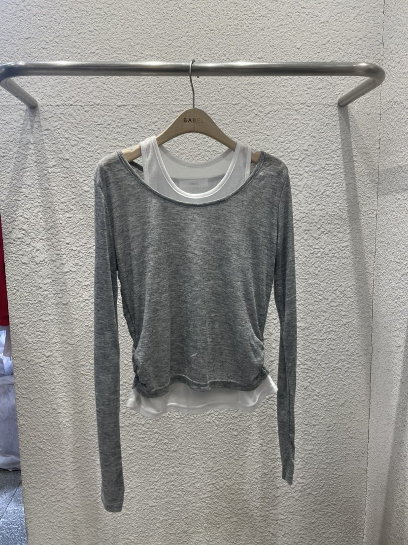 BABEL韓國直郵女士新款職業休閑時尚推薦熱賣26春夏長袖T恤BABEL長袖T恤圖色3