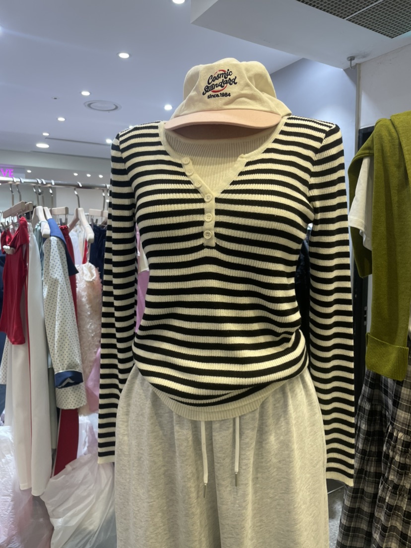 BABEL韓國代購女裝新品26春夏推薦熱賣休閑真品針織衫雙層BABEL針織衫圖色1