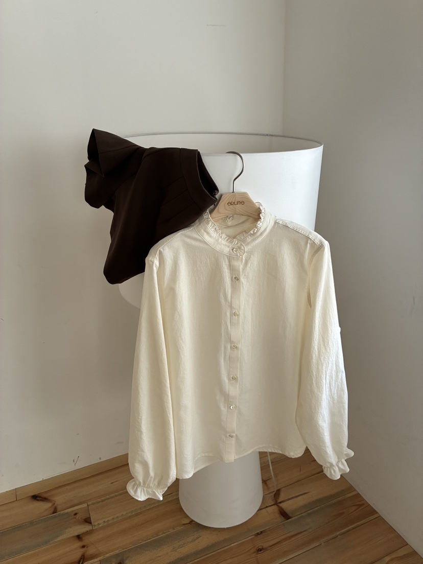 ERUME韓國代購女士新款人氣休閑熱賣推薦26春夏襯衫蕾絲衫ERUME襯衫/蕾絲衫