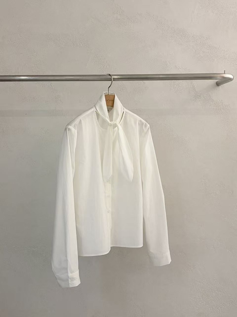 LE VASE韓國直郵女士新款真品26春夏休閑職業襯衫蕾絲衫LE VASE襯衫/蕾絲衫