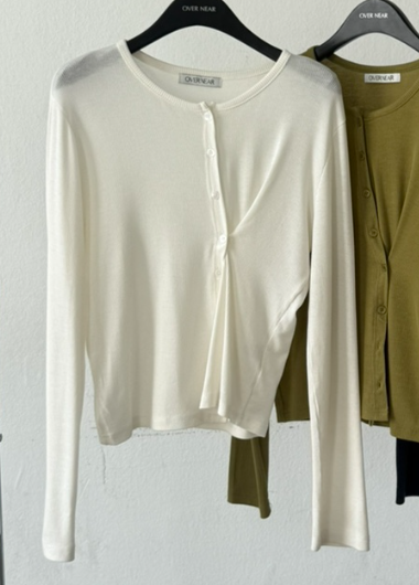 OVER NEAR韓國代購女裝新款推薦休閑時尚職業真品長袖T恤OVER NEAR長袖T恤圖色3