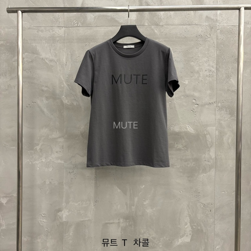 MUTE-P東大門代購女裝新款休閑人氣時尚推薦26春夏真品T恤MUTET恤圖色2墨色