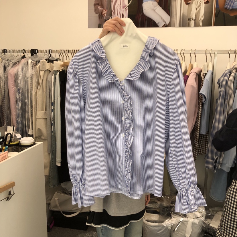 SALONDEMAG東大門代購女士新款真品推薦人氣26春夏襯衫蕾絲衫SALONDEMAG襯衫/蕾絲衫圖色1