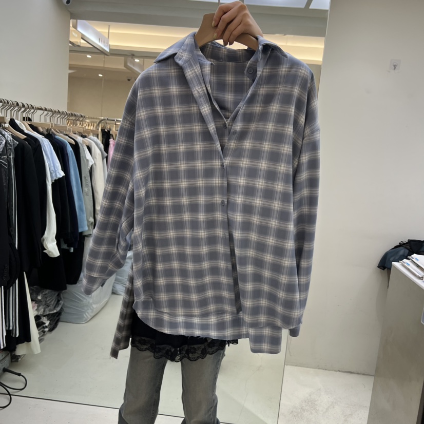 FLAUNT韓國直郵女裝新款推薦時尚26春夏襯衫蕾絲衫假兩件FLAUNT襯衫/蕾絲衫圖色3