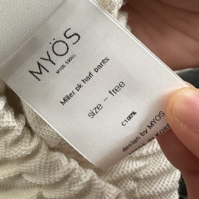 MYOS東大門實拍女裝新款休閑職業26春夏真品熱賣時尚短褲MYOS短褲