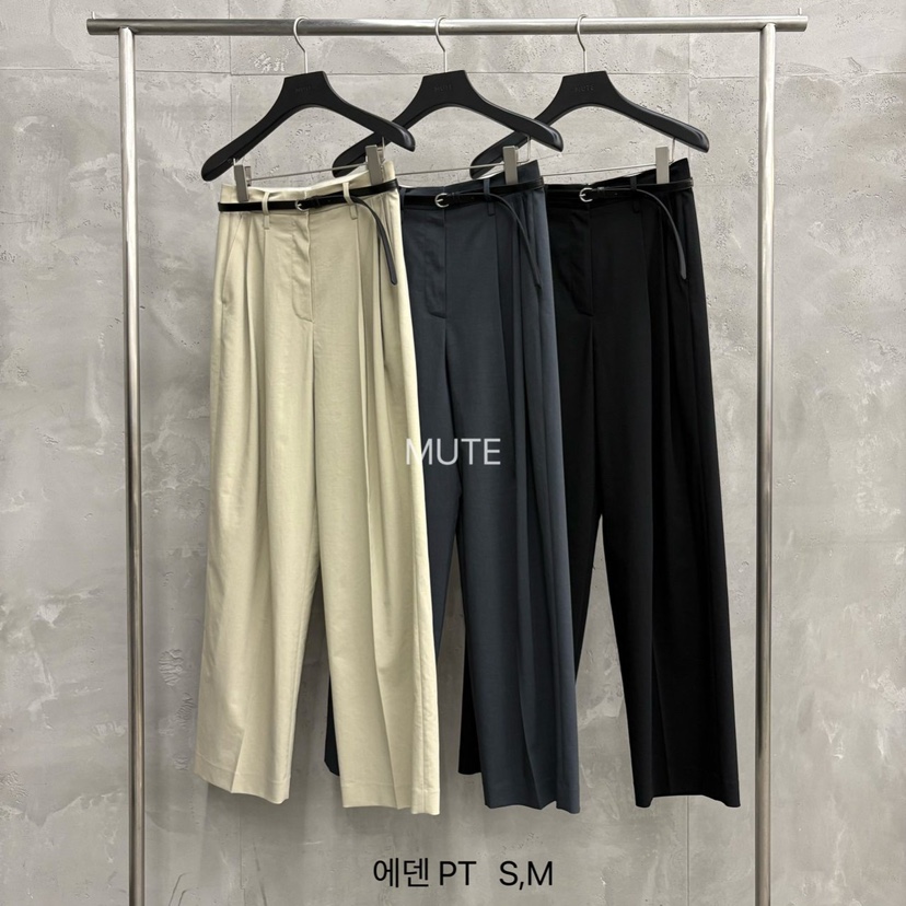 MUTE-P東大門代購女士新品時尚真品休閑職業休閑褲含腰帶MUTE休閑褲