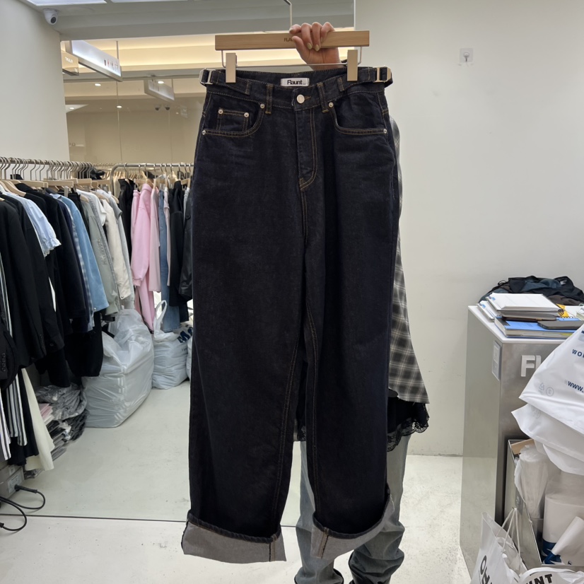 FLAUNT韓國代購女士新品時尚休閑真品推薦人氣職業牛仔褲FLAUNT牛仔褲圖色1