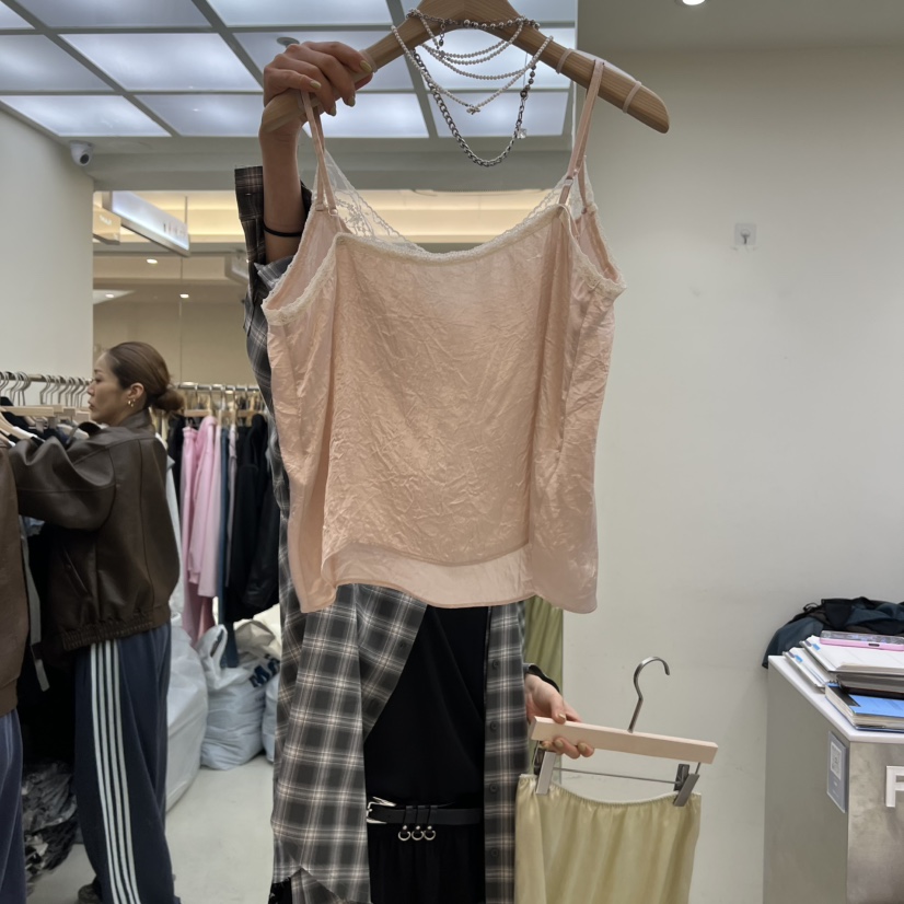 FLAUNT韓國代購女士新款時尚真品26春夏推薦吊帶背心絲質FLAUNT吊帶/背心