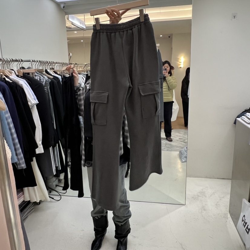 FLAUNT東大門代購女裝新款26春夏時尚休閑人氣休閑褲口袋FLAUNT休閑褲