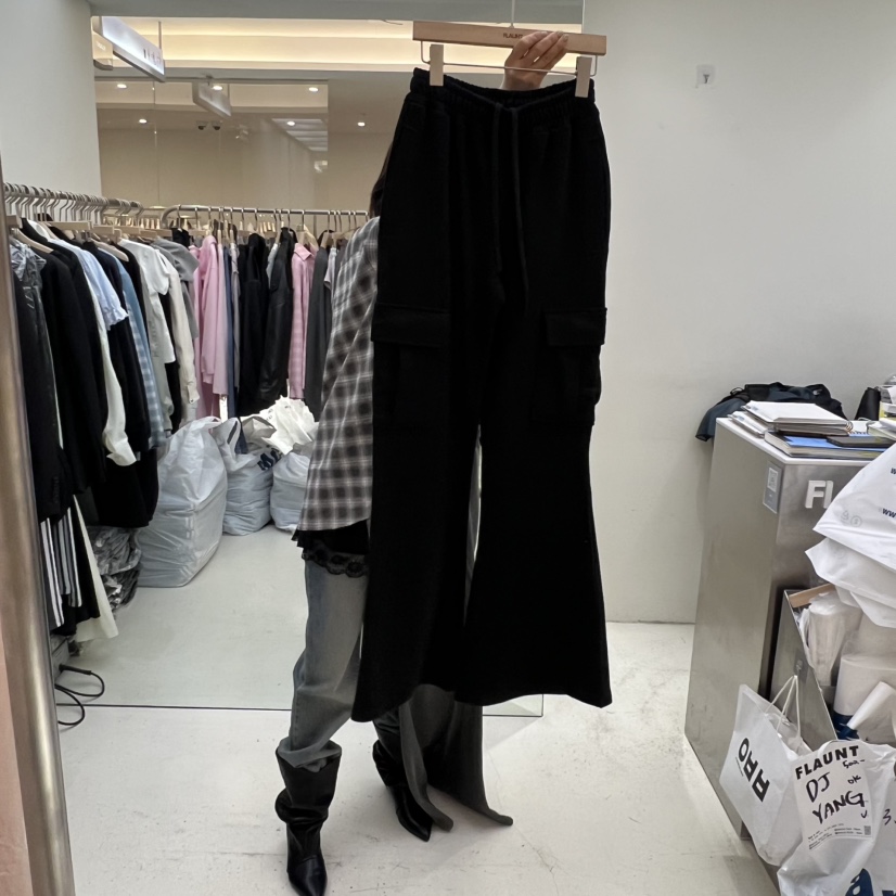 FLAUNT東大門代購女裝新款26春夏時尚休閑人氣休閑褲口袋FLAUNT休閑褲圖色2