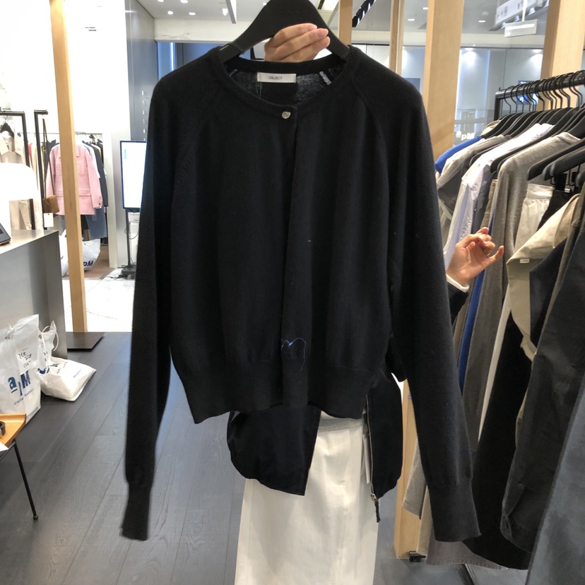 OBJECT韓國直郵女士新品真品人氣26春夏休閑針織衫圓領開衫OBJECT針織衫圖色2
