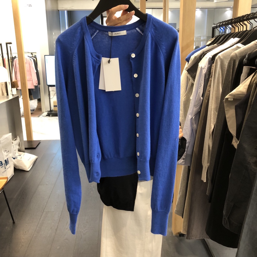 OBJECT韓國直郵女士新品真品人氣26春夏休閑針織衫圓領開衫OBJECT針織衫圖色3